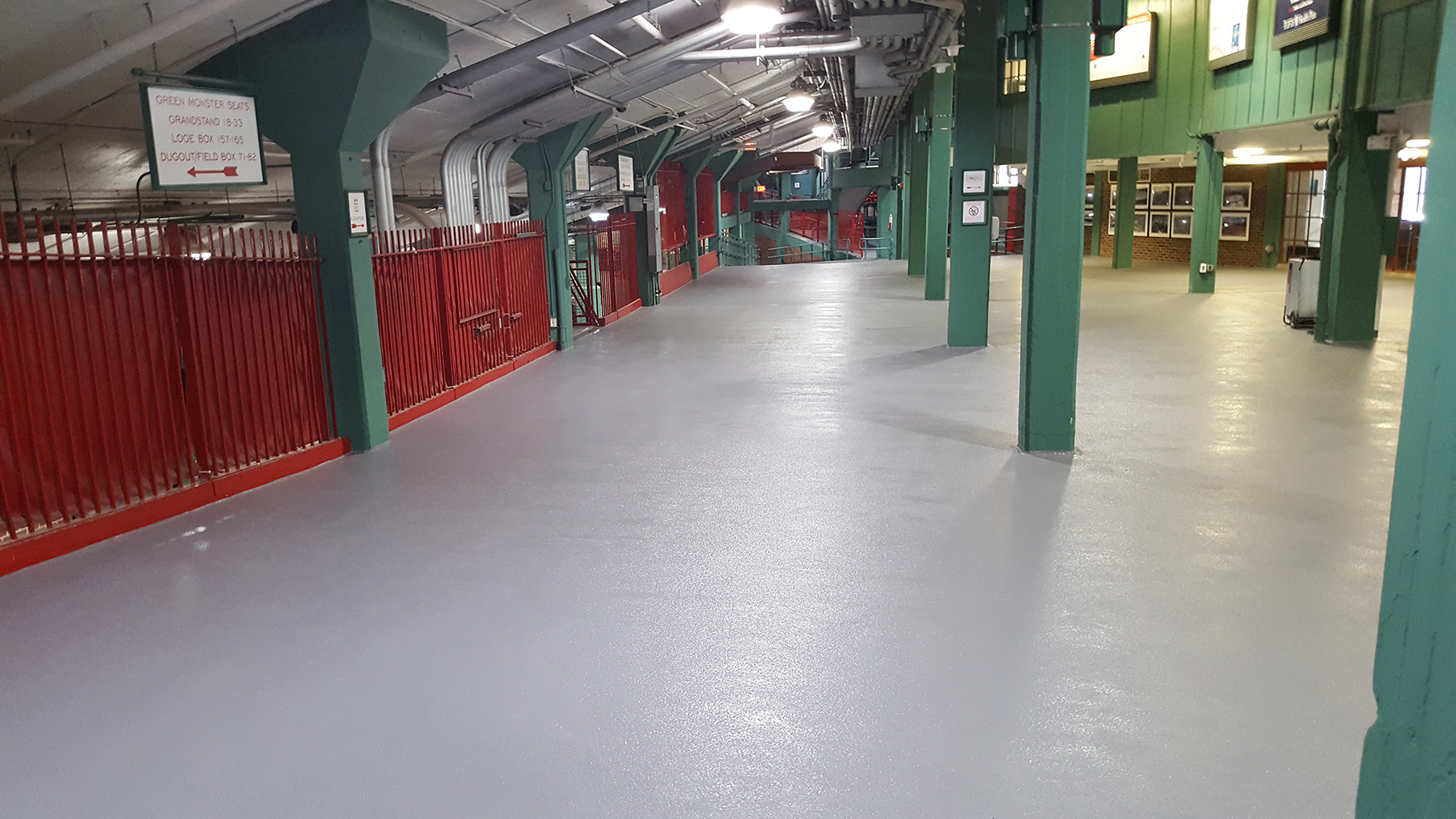 coated concrete flooring fenway park