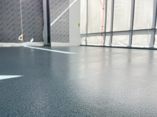 An upclose image shows slip-resistant flooring in a medical facility. 